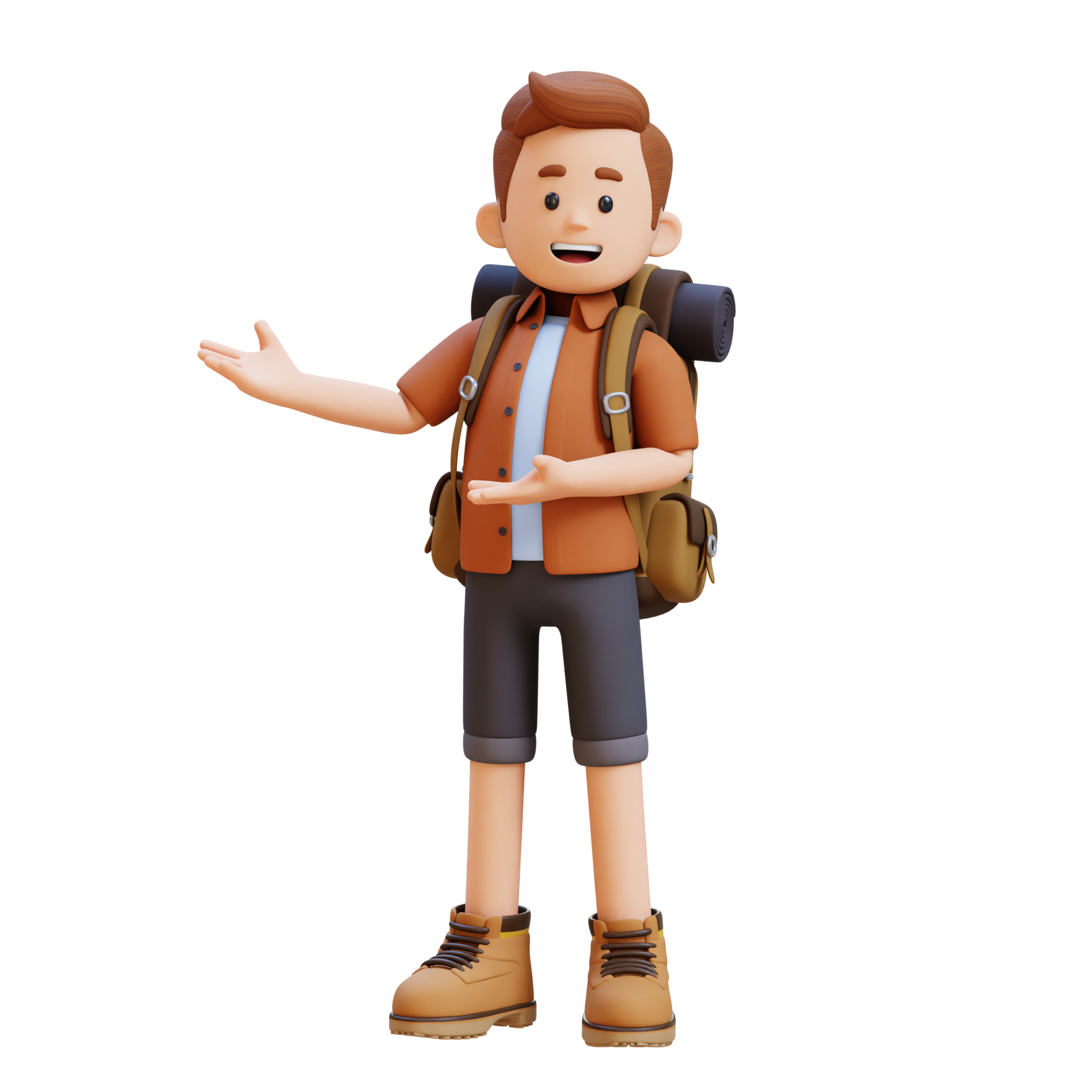 3d-traveller-character-presenting-to-the-right-pose-free-png